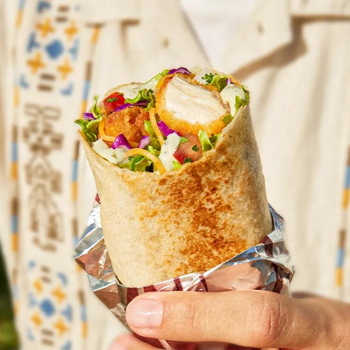 Avocado Ranch Crispy Chicken Burrito