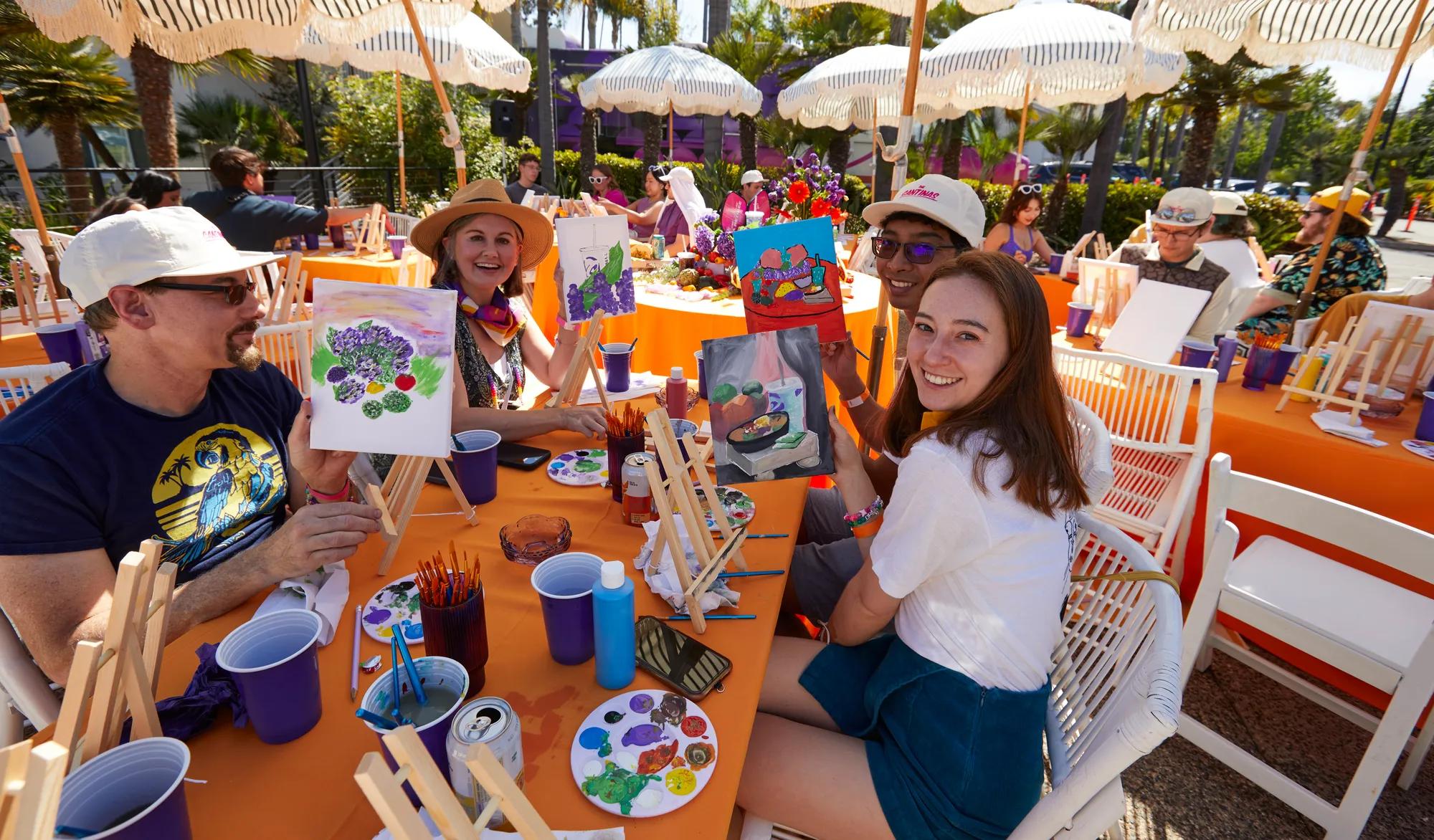 Hang it in a museum! Retirees were able to express their own version of Living Más during still life painting sessions featuring setups of Taco Bell menu items