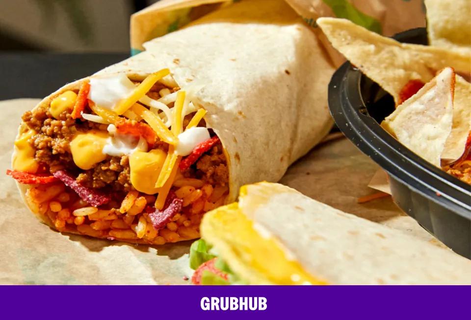 Free Cheesy Double Beef Burrito with $20+