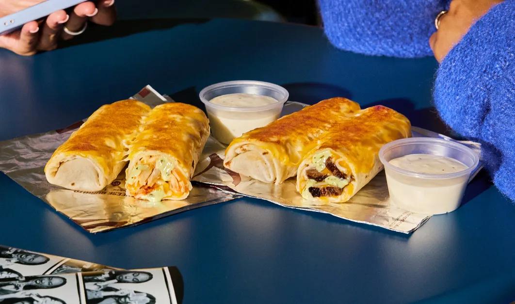 Cheesy Dipping Burritos