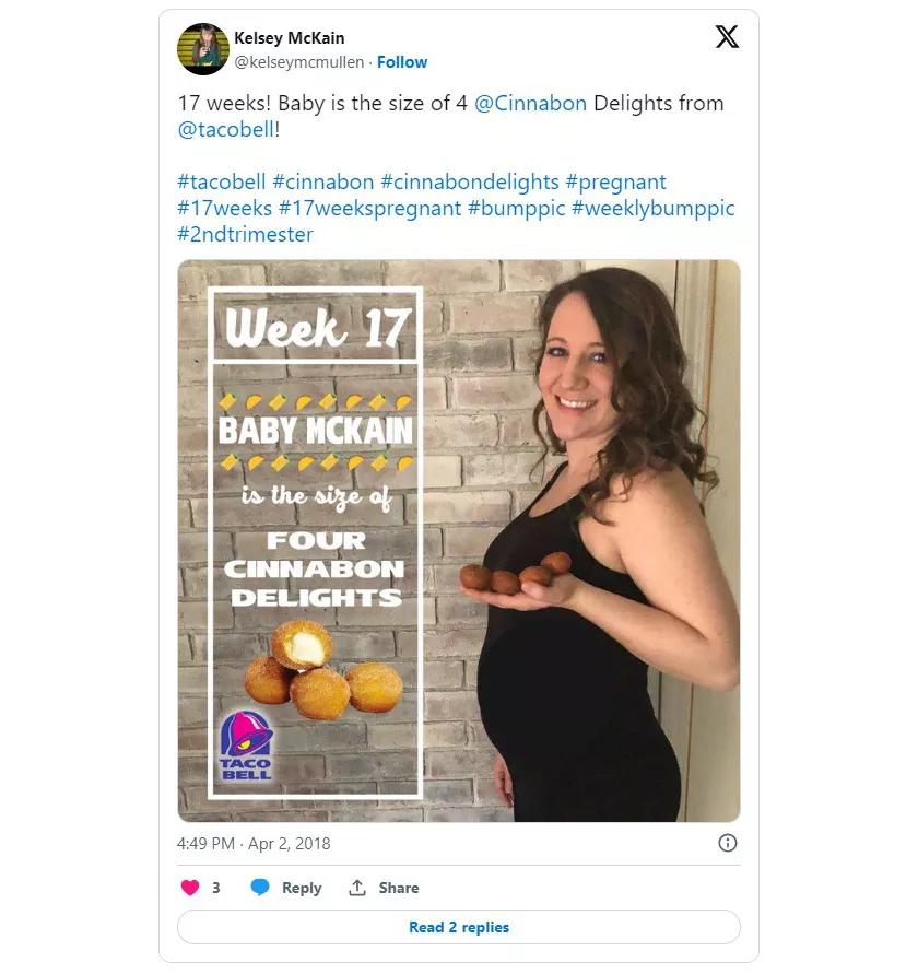 This Fan Tracked Her Baby’s Growth Using Taco Bell Menu Items