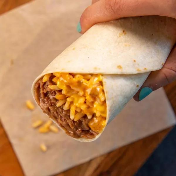 Cheesy Bean & Rice Burrito