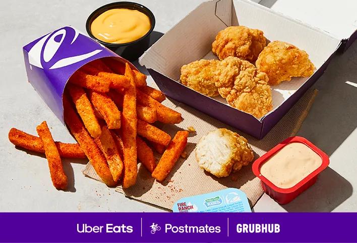 Free Nacho Fries w/Purchase of 5pc Nuggets with Uber Eats, Postmates, or Grubhub