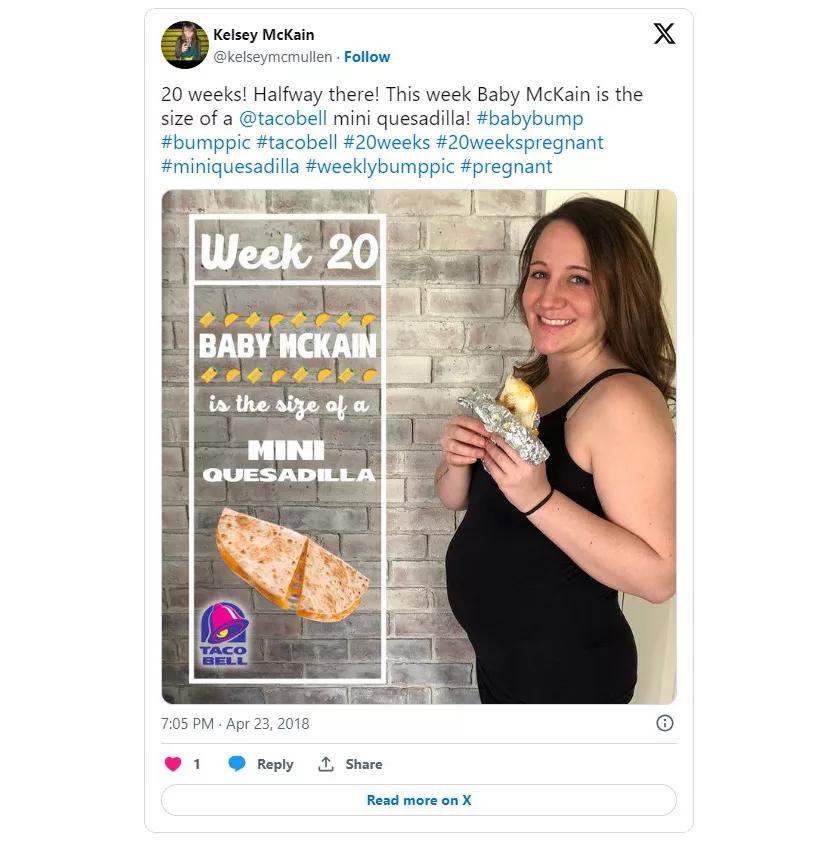 This Fan Tracked Her Baby’s Growth Using Taco Bell Menu Items