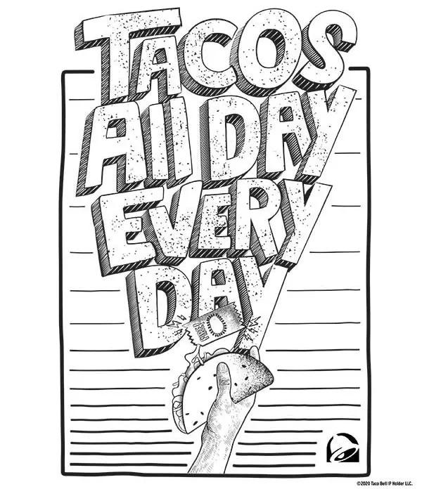 Taco Bell® Coloring Pages You Didn’t Know You Needed