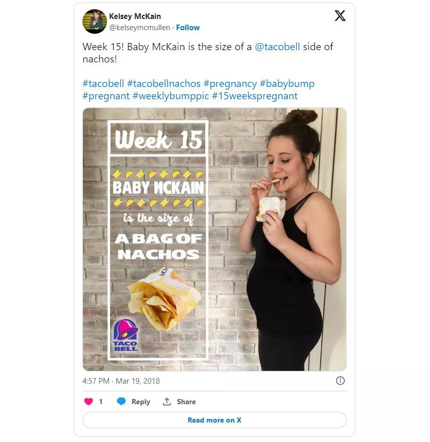 This Fan Tracked Her Baby’s Growth Using Taco Bell Menu Items