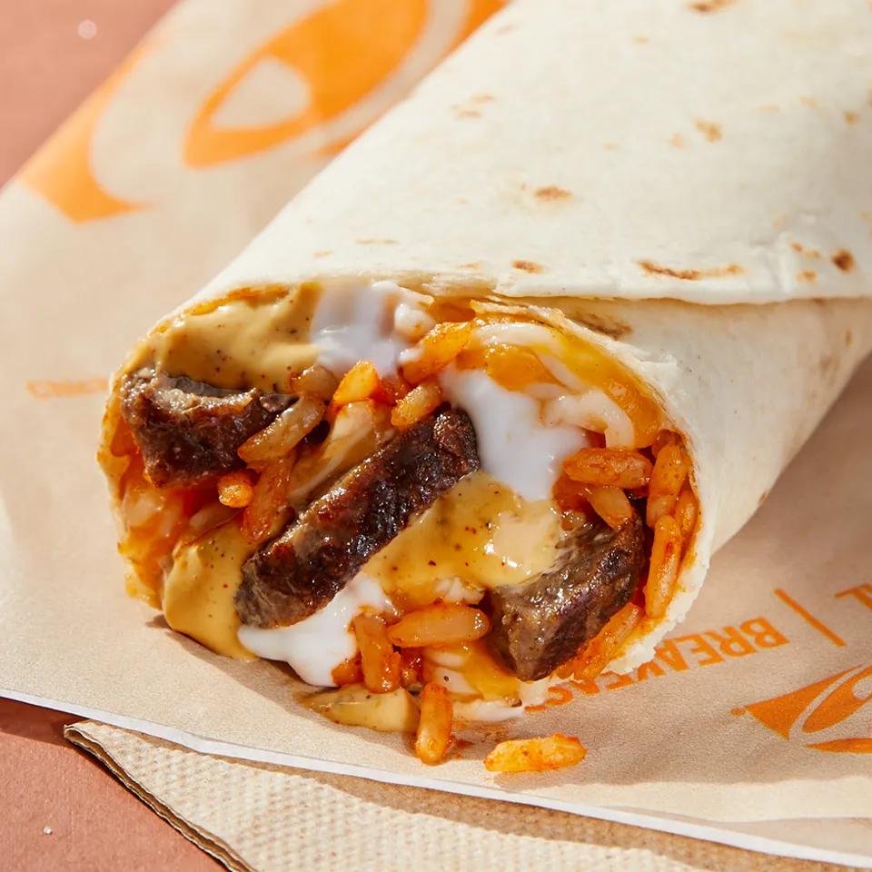 $3 Cheesy Melt Grilled Steak Burrito