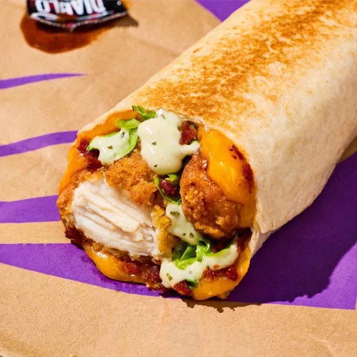 Crispy Chicken Chipotle Bacon Melt Burrito