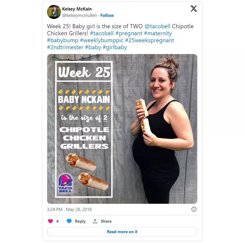 This Fan Tracked Her Baby’s Growth Using Taco Bell Menu Items