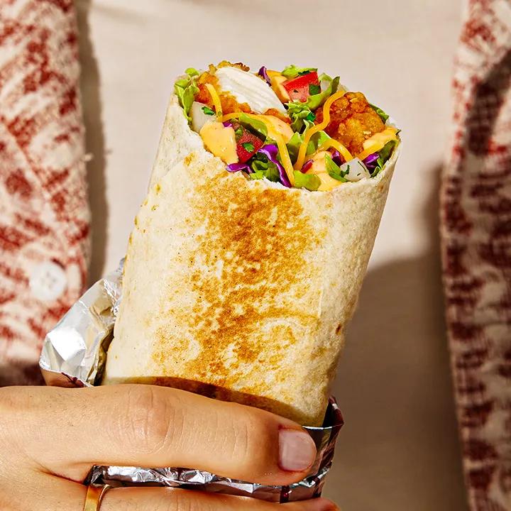 Creamy Chipotle Crispy Chicken Burrito